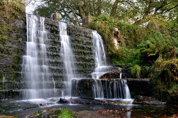 Where to go to see a beautiful waterfall within 70 miles of Leicester