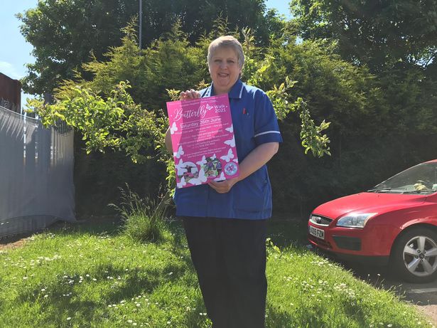 The nurse is urging people to take part in the Virtual Butterfly Walk to raise money for breast cancer